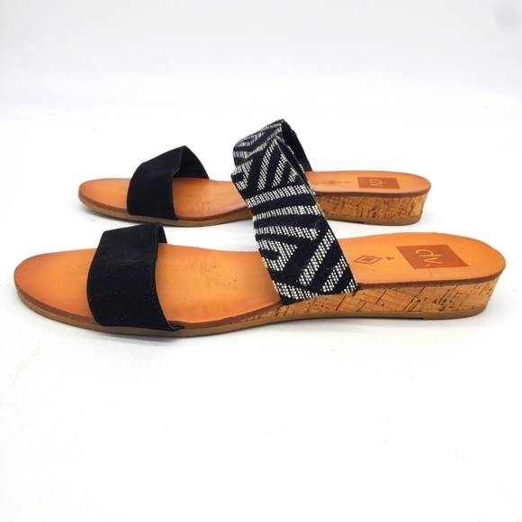 DV by Dolce Vita Shoes Women’s 10 Bailey Dual Strap Cork Slides Sandals - Picture 1 of 8